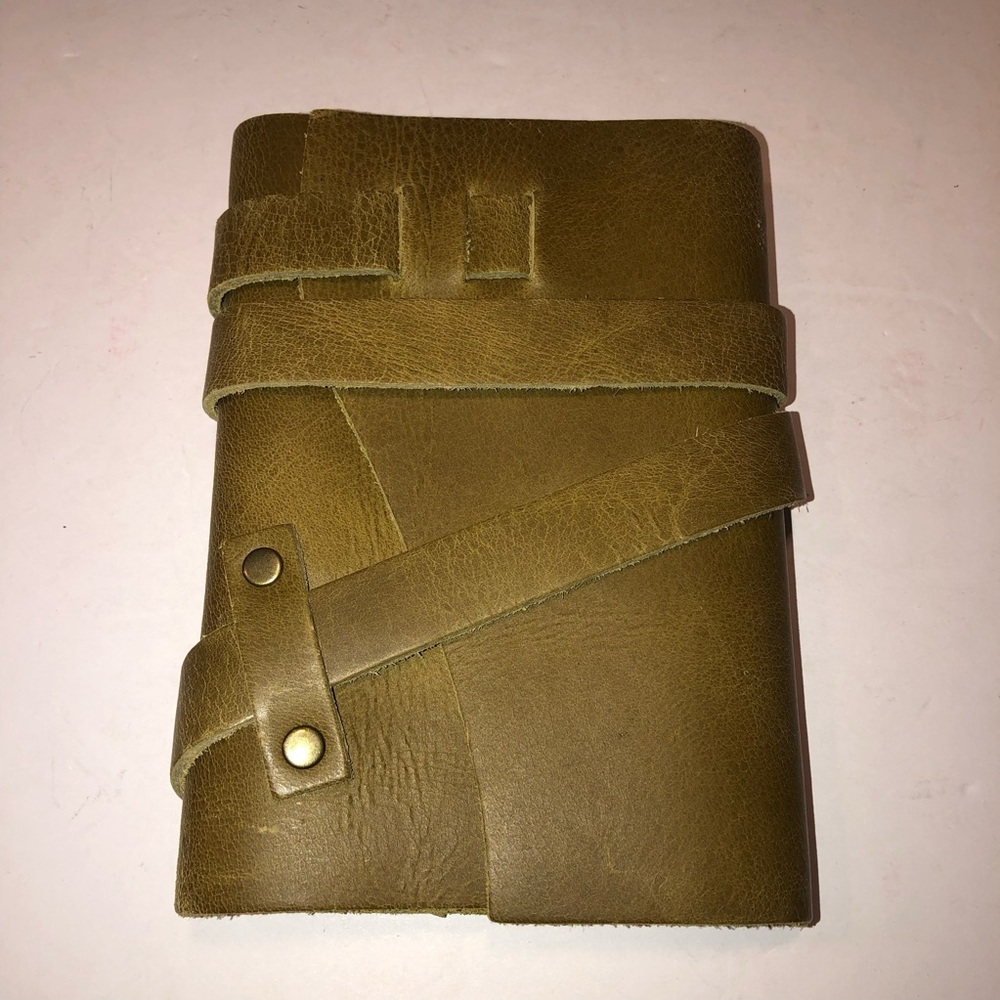 New Portland Leather Goods Company Triple Wrap Belted Travel Journal Notebook